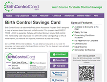 Tablet Screenshot of birthcontrolcard.com